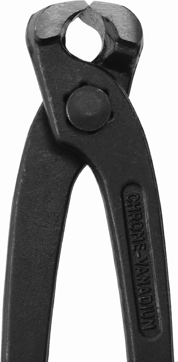 Bates Nail Puller - Red, 8-Inch, End Cutting Pliers, Carpenter Tool, Staple Puller