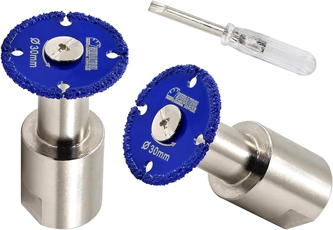 SHDIATOOL Diamond Metal Cutting Saw Blade, 1-3/16-Inch/30mm Mini Circular Saw Disc,Cut-off Wheel for Steel Tube Iron Rebar with 5/8" Flange(2 of Pack)