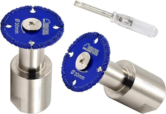 SHDIATOOL Diamond Metal Cutting Saw Blade, 1-3/16-Inch/30mm Mini Circular Saw Disc,Cut-off Wheel for Steel Tube Iron Rebar with 5/8" Flange(2 of Pack)