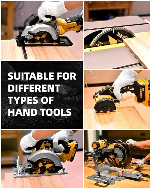 ANGELSWORD 10 Inch Table Saw Blade/Miter Saw Blade, 40T for Ripping, Cross Cutting&60T for Fine Finish Wood Cutting, 2 Pack