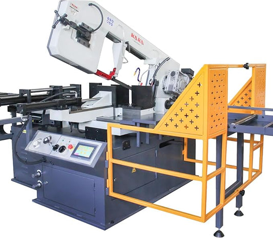 KAKA INDUSTRIAL Horizontal Metal Cutting Bandsaw,PLC Controlled Automatic Feeding18x9.8 Inch Rectangular,13Inch Round Capacity 220V 60Hz Industrial Saw for Steel Beams and Pipes BS-1810G