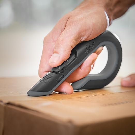 Slice Box Cutter, Heavy Duty Utility Knife, Safe Ceramic Blade Lasting 11x Longer than Metal, Stone, 2 Pack