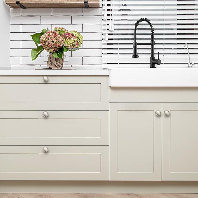 Ravinte 40 Pack Kitchen Cabinet Knobs - Satin Nickel Zinc Drawer Pulls - Brushed Nickel Door Handles for Dressers and Cabinets