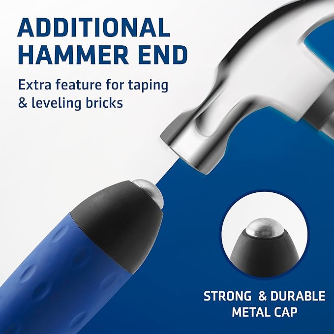 HOGARD 7" Margin Trowel Premium | Made of Stainless Steel | Flat Masonry Hand Trowel Tool with Soft Grip Handle | The Best Bucket Trowel Concrete Tool.