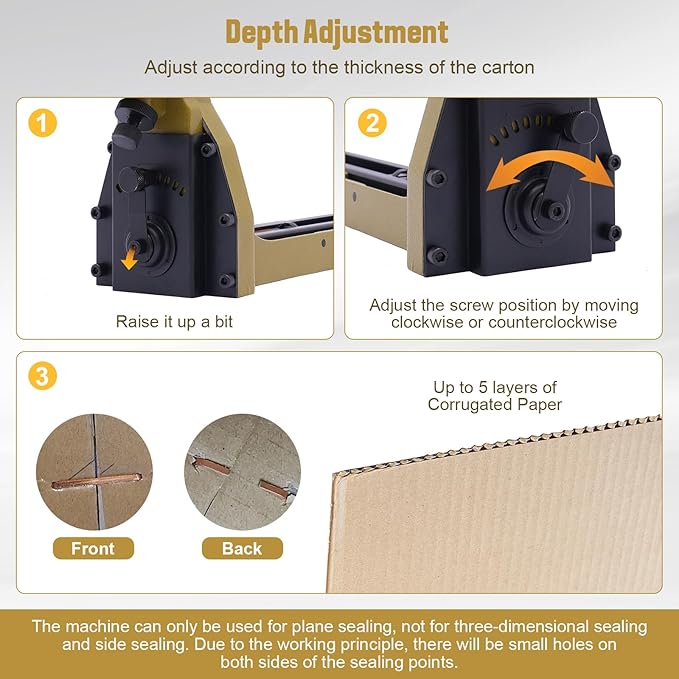 BANLICALI Carton Stapler Heavy Duty Manual Carton Closing Stapler with 100 Pcs Staples 1-3/8-Inch Crown, 3/4-Inch Length, Industrial Staple Tool for Sealed Boxes, Cartons, Corrugated Cardboard