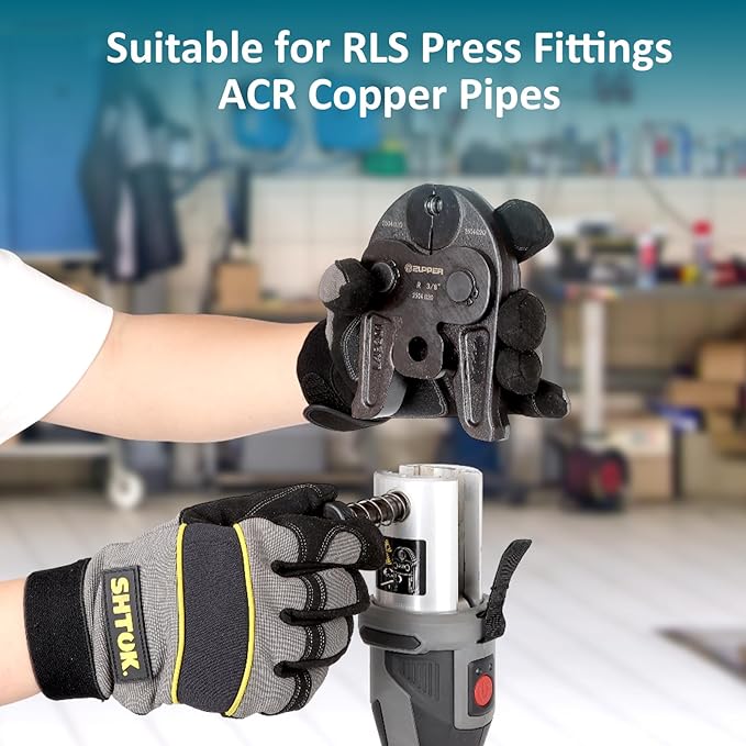 ZUPPER 7PCS Press Jaws Kit 1/4" to 1 1/8" for RLS ACR Copper Pipes Compatible with Standard Press Tools (32 kN/ 7,200 lbs) Suitable for HVAC/R, Refrigeration Hydraulic Pressing Tools