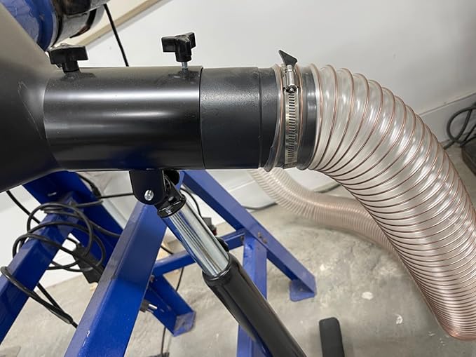 PU Dust Collection Hose 2-1/2??횞 20 ft Heavy Duty Clear Flexible Collector Hose Reinforced with Spiral Steel Wire for Dust Collection Systems Fume Debris Band Saw Jointer Wood Shop (PU Durable Type)