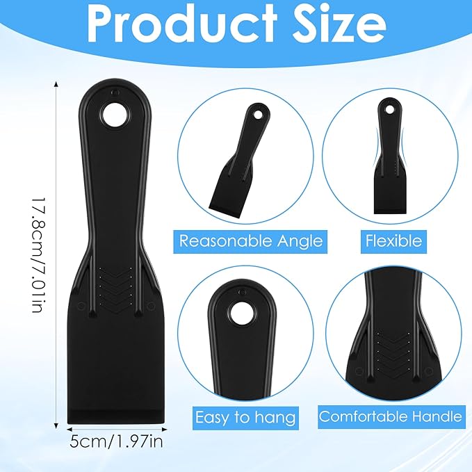 6 Pcs Plastic Putty Knife, Flexible Putty Knife Scraper, Small Putty Knives Scraper Toolfor Repairing Walls Drywall, Pasting Plaster, Scraping Putty