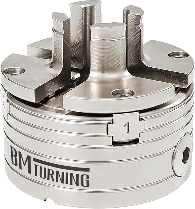 Extended Dovetail Pin Jaws 25 mm for Woodturning Lathe Chucks,Extended spigots for narrow workpieces, Dovetail-shaped spigot ends for small bowls, Compatible with Super NOVA 2, G3.