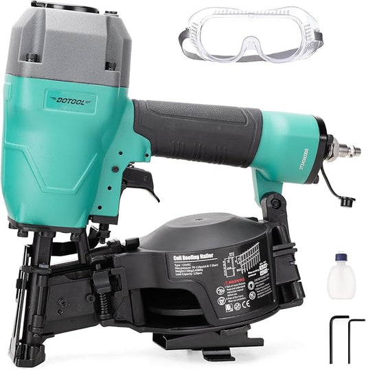 Roofing Nailer CN45C 15 Degree 3/4-Inch to 1-3/4-Inch Roofing Nail Gun Pneumatic Coil Nailer 120 pcs Load Capacity