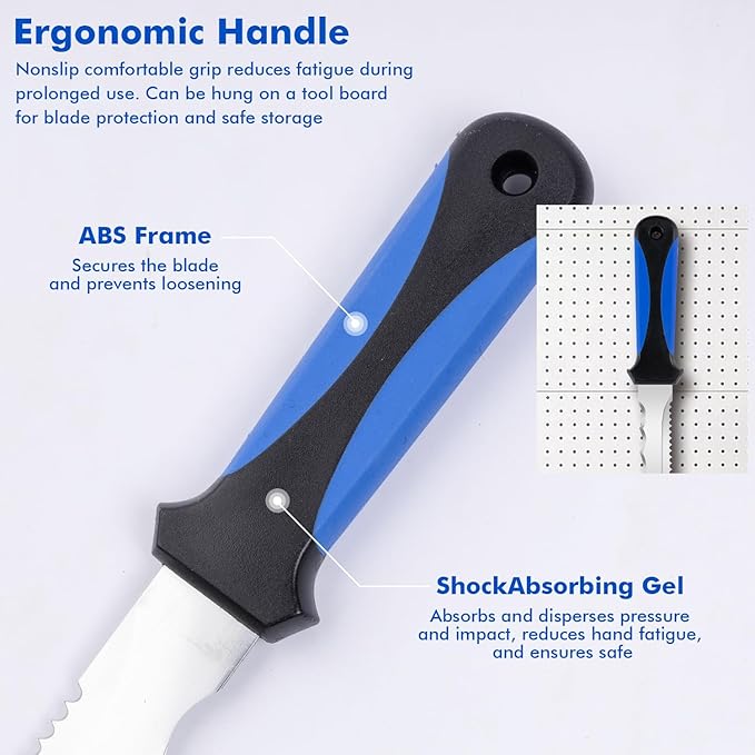 Stainless Steel Insulated knife: 11.14-inch sharp blade, Double Side Sod Cutter Lawn Repair Utility with Nylon Sheath (8)