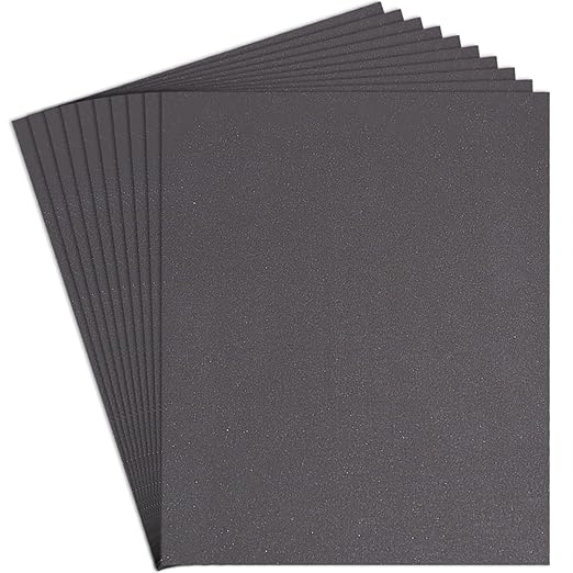800 Grit Sand Paper, 9 x 11 Inch, 10 Pcs Wet Dry Sandpaper Sheets, Silicon Carbide for Wood, Metal, Automotive Sanding and Polishing, Waterproof and Durable