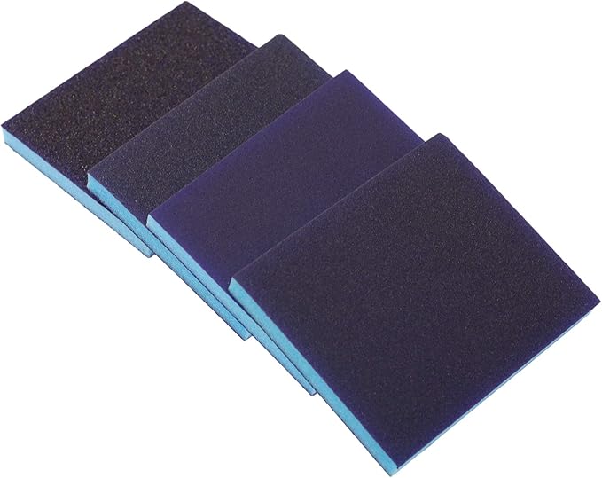 BokWin 16Pcs Sanding Sponge 60 Grit/ 100 Grit/ 120 Grit/ 220 Grit Sanding Blocks, Washable and Reusable Sand Sponge Kit (Including 4 Assortment Grade Coarse, Medium, Fine,Superfine)