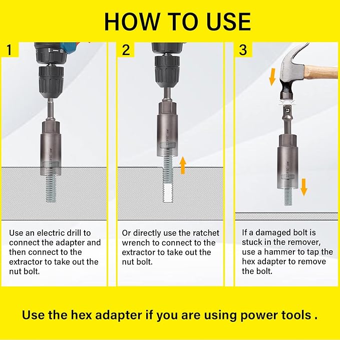 Topec 5-Piece Spiral Type Deep Extractor Set, Spark Plug Easy-out Set, for Removing Deeply trapped and Broken Bolts, Studs, Fittings, Threaded Pipes and Pins