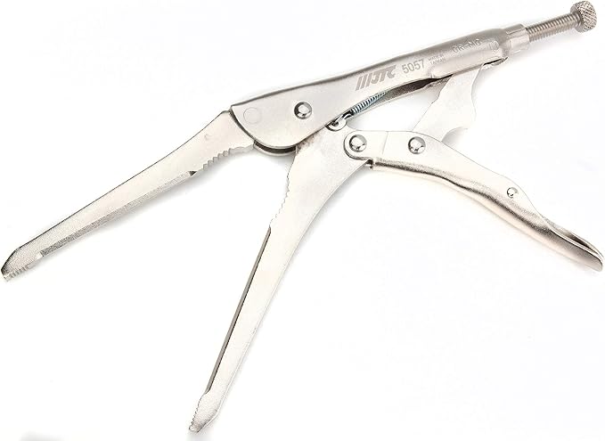 Adjustable Heavy Duty Hose Clamp & Locking Pinch Off Pliers, Nose Length 120mm by JTC 5057