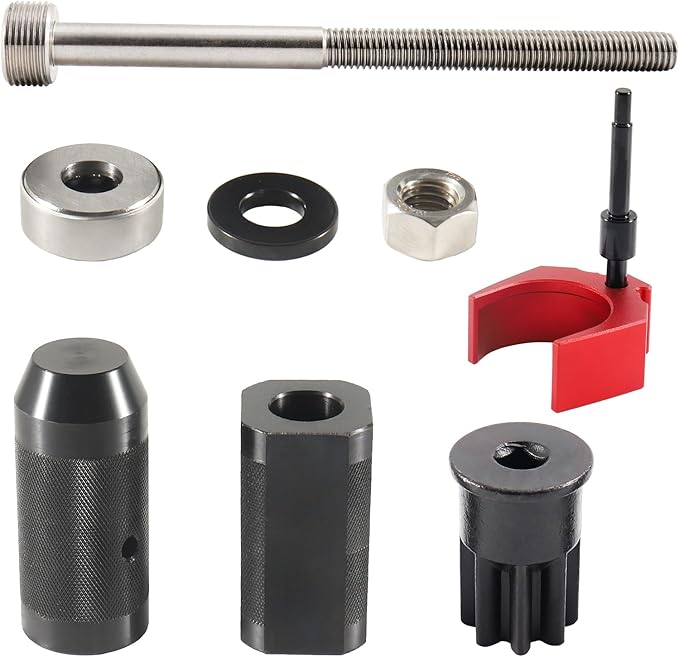9U-6891 Injector Sleeve Remover Installer Set+9U-7227 Injector Height Tool+J-38587-a Engine Barring Socket Installer Tool Set Compatible with CAT Caterpillar 3406E C-15 C-16 Engines (8 PCS)