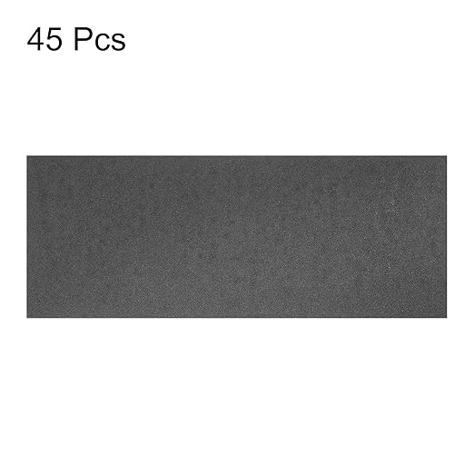 HARFINGTON 45pcs Sandpaper 400 Grit 9 x 3.6 Inch Waterproof Backing Silicon Carbide Abrasive Wet Dry Sanding Sheets for Wood Finishing, Metal Sanding, Automotive Polishing