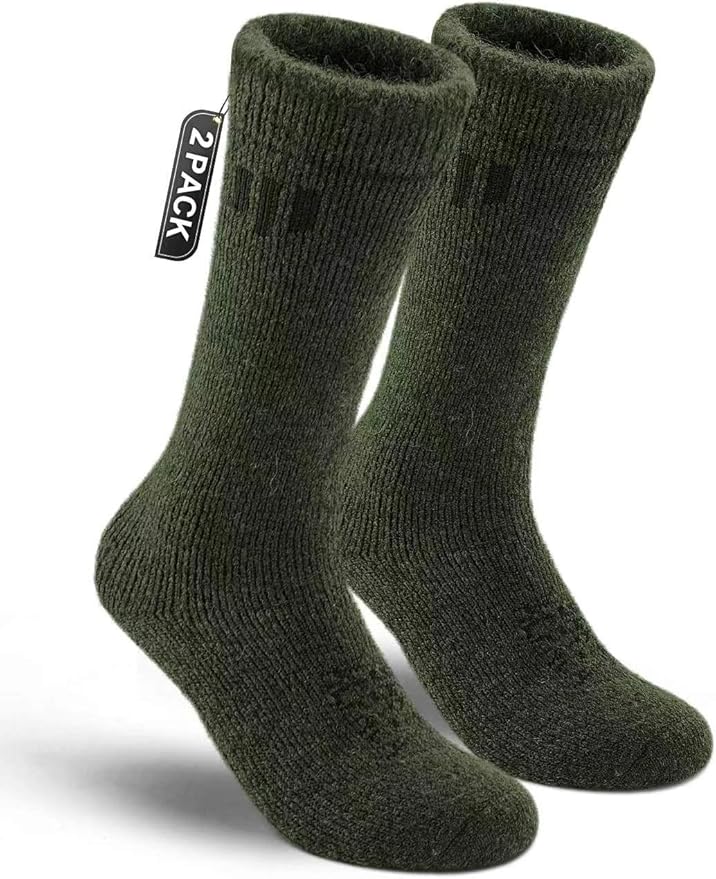 Alpaca Wool Boot Socks Men and Women, Heavyweight Thick Thermal Socks Cold Weather Hunting Hiking, Moisture Wicking