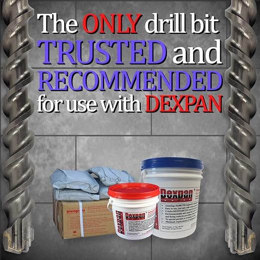 1-1/2” x 21" Inch SDS Max Drill Bit for Fast Concrete and Rock Drilling. SDS Max Rotary Hammer Drill bits with Carbide tip for Concrete and Stone. Perfect for use with Dexpan.