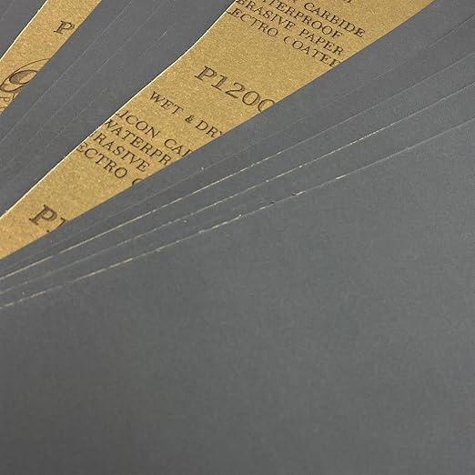 1200 Grit Wet Dry Sandpaper, 9 x 11 Inch Sanding Sheets, 15PCS Premium Silicon Carbide Sand Paper for Wood Metal Ceramic or Auto Polishing and Scratches Removing
