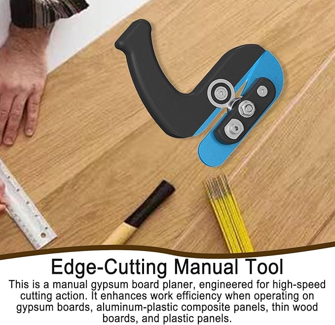Edge Banding Trimmer, Drywall Edge Cutting Planer Manual Tool, Edge Banding Iron, Trim Cutter, with Handle, Suitable for a Variety of Laminates