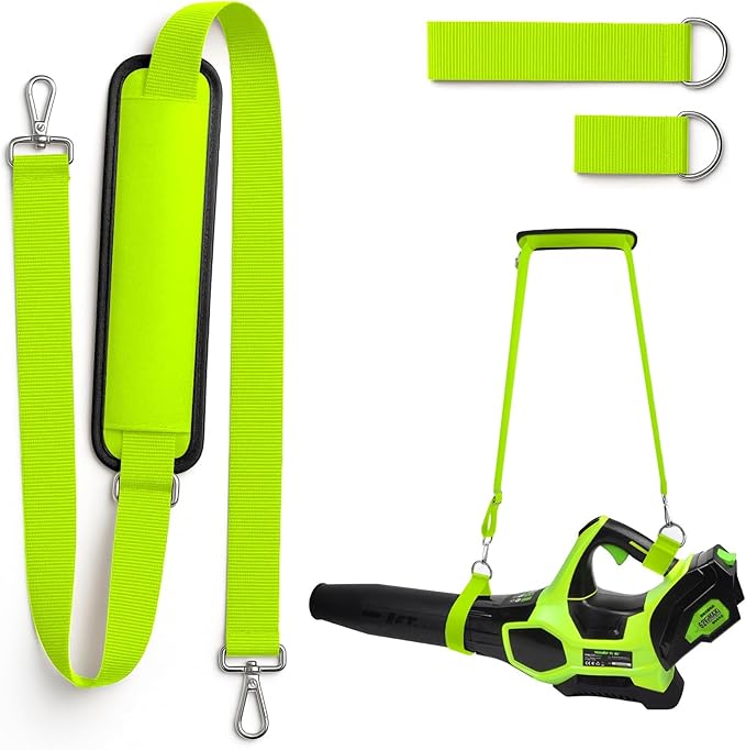 Universal Shoulder Strap for Leaf Blower & String Trimmer, Compatible with WOLFMEN for EGO Power+ for WORX for LAZYBOI for LEAPUL for DEWALT for MZK for Greenworks for BLACK+DECKER (1, Green)