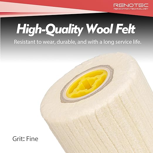 Wool Felt Polishing Wheel, 4.33" x 4", 110x100mm, for Burnishing Polishing Machine