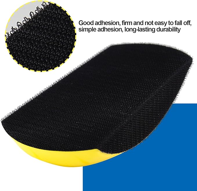 1PC 6" Hand Sanding Block Hook & Loop Backing Pad Sandpaper Holder Hand Grinding Block