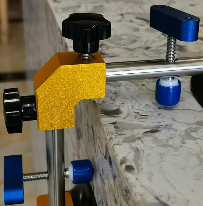 ZUOS Right Angle 90 Degree Countertop Seam Setter with 6" Suction Cup for Seam Joining & Leveling/Professional Countertop, granite竊?Stone, Marble Slab Installation. (2 PACK) (6" seam setter)