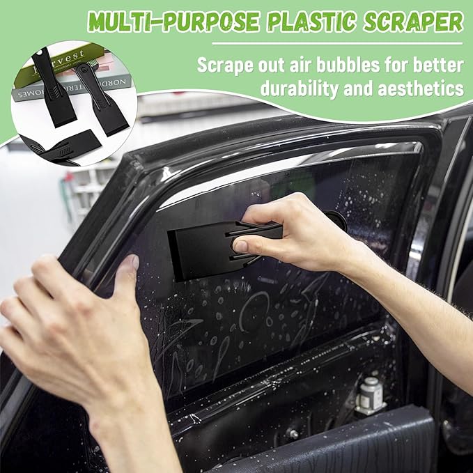 12 Pcs Black 2 Inch Plastic Putty Knife, Painting Scraper for Spackling Patching, Flexible Putty Knives, Small Putty Knife for Wall Scratching Spreading Painting (Black)