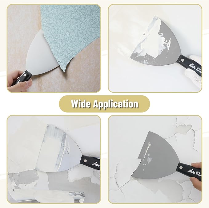 Bates- Putty Knife, 5 Inch, Carbon Steel, Flexible, Metal Scraper, Drywall Spackle Knife, Metal Paint Scraper Tool, Putty Knife Scraper, Wall Scraper, Metal Putty Knife, Drywall Putty Knife