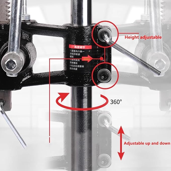 Maximum Height 19.6in/500mm, 640kg Heavy Duty Arbor Press, Manual Leather Embosser, Bench Top Perforator, Hand Trigger Press Cast Iron, for Mounting, Removing or Compressing Workpieces(320kg)