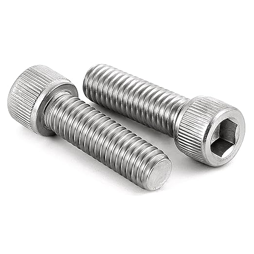 MewuDecor M8-1.25 x 40mm Socket Head Cap Screws Bolts, Allen Socket Drive, Stainless Steel 18-8 (304), Full Thread, Bright Finish, Machine Thread, 10 PCS