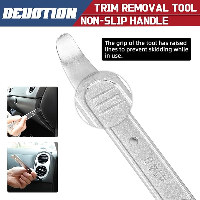 4140 Pry Tool, Pry Bar Trim Removal Tool, Pry Tool, Pocket Pry Bar, Car Trim Removal Tool Kit, Trim Removal Tool Kit, Panel Removal Tool Interior Trim Removal Kit For Planes, Automotive Tools