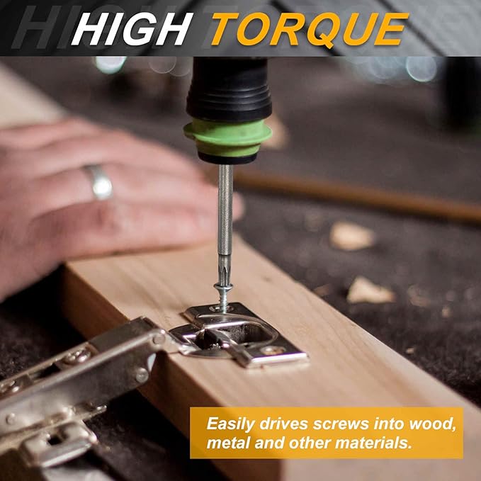 HARFINGTON 2pcs T15 Torx Head Screwdriver Bit 1/4" Hex Shank 6" (150mm) Long Magnetic No Hole Tip Tamper Proof 6 Point Star Screw Driver Drill Bits S2 Steel Industrial Power Screwdrivers