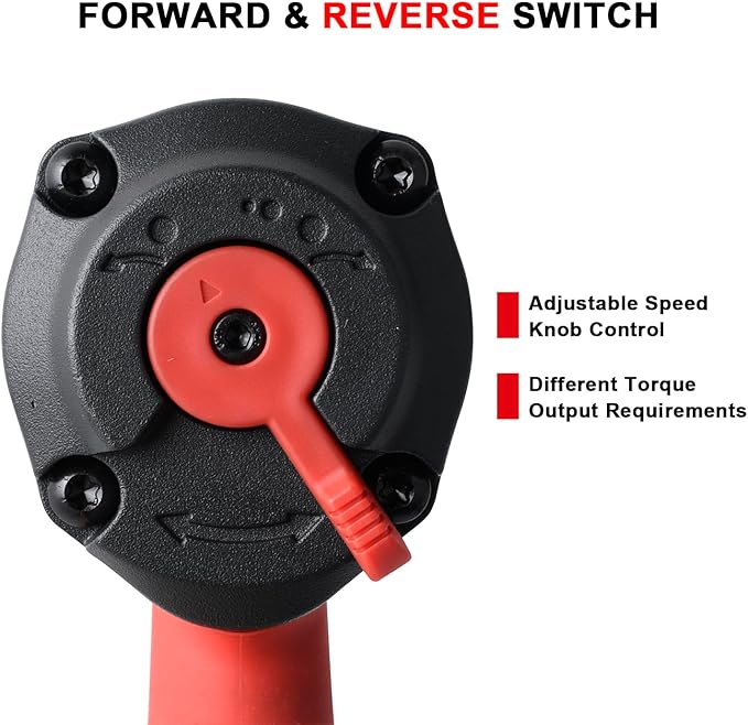 AEROPRO TOOLS 1/2-Inch composite Mini Air Impact Wrench(AP9515),compact design with 810FT-LBS strong torque