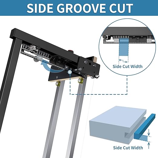 Foldable Foam Cutter Machine, 260W Air Cooled Hot Wire Cutting Tool with 10 Wires, Scaffolding Mount, Carring Bag, Ideal for PE, EPS, XPS, EVA, EPE, PU, KT Board Foam Insulation