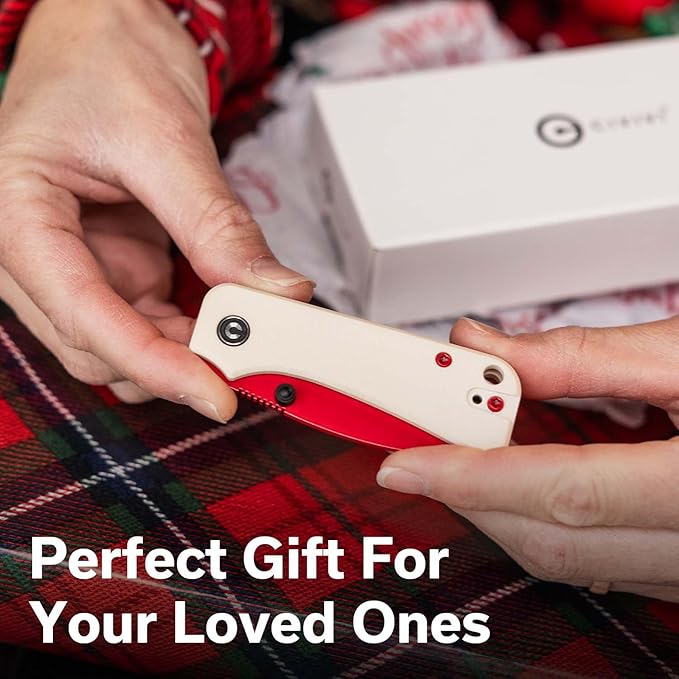 CIVIVI Baby Banter Pocket Knife for EDC, Ben Petersen Folding Knife with 2.34 in Nitro V Steel Blade G10 Handle, Titanium Thumb Stud Opener C19068S-7(Red)