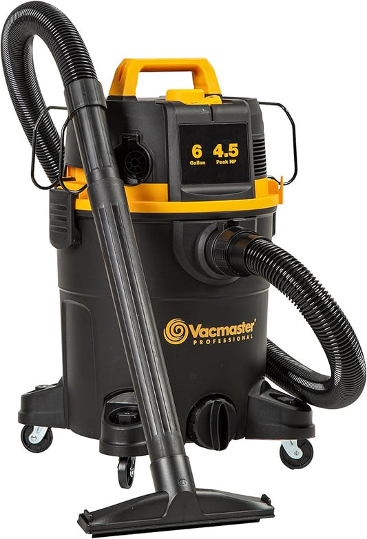 Vacmaster Professional 6 Gallon 4.5 Peak HP Wet/Dry Vacuum with Self-Cleaning Filter System - VDK611PF 0201
