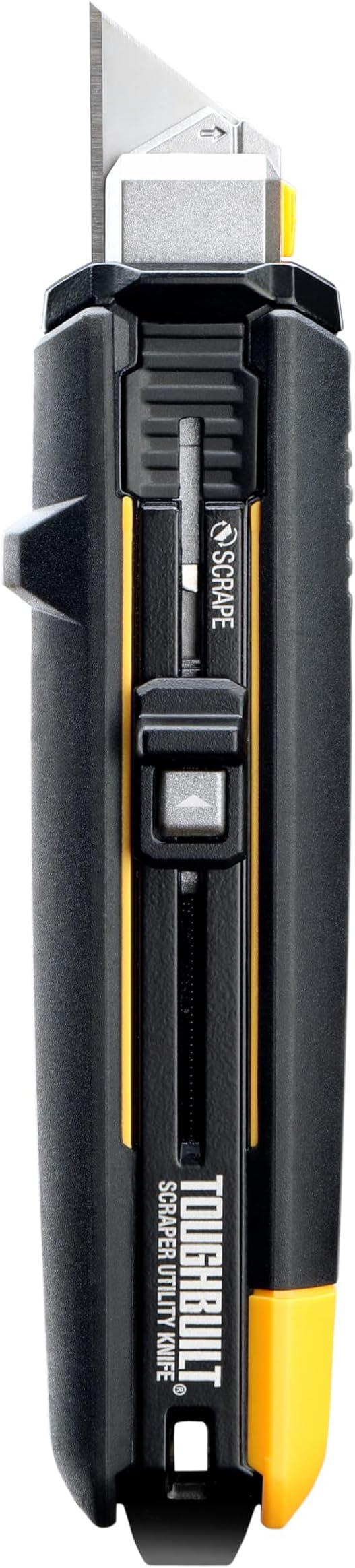 ToughBuilt ??Scraper Utility Knife with 5 Blades, Heavy-Duty Folding Utility Knife with Integrated Scraper Edge, Quick-Change Blade System & All-Metal Construction (TB-H4S5-01)