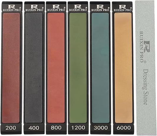 6PCS Diamond Sharpening Stones, #200#400#800#1200#3000#6000 Grit for RUIXIN PRO RX-008 RX-009 Knife Sharpening Fixed-Angle Kit, Professional Whetstone Kit for Kitchen Outdoor