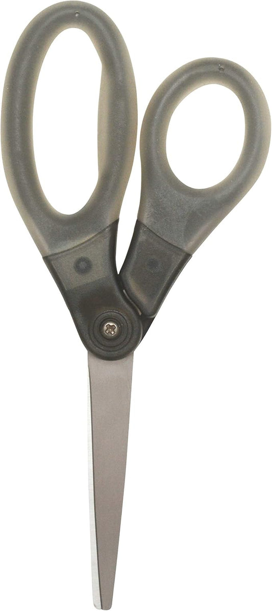 Westcott 8" Gel-Grip Multipurpose Scissors for Office and Home, Gray