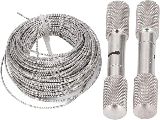 Sheep Horn Wire Saw Handsaws Camping Removal Cable Hand Saw with Handle and Storage Box Handheld Cattle Horn Trimming Wire for Farms Garden Yard Hiking 49.2FT Sheep Horn Wire Saw
