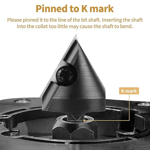 60 Degree V Groove Router Bit 1/4 Inch Shank, Carbide Insert Wood CNC Router Bits for Woodworking Engraving Carving