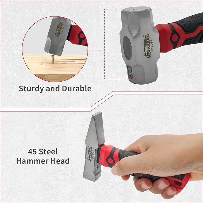 4-Piece Small Hammer Set, 8oz Ball Peen, Claw, Sledge, Cross Peen, Mechanic Hammer Mini Mallet Tool for Craft