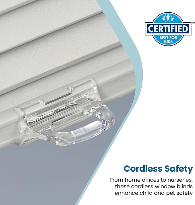 BlindsAvenue Cellular Honeycomb Cordless Shade, 9/16" Single Cell, Light Filtering, Winter White, Size: 56.5" W x 48" H