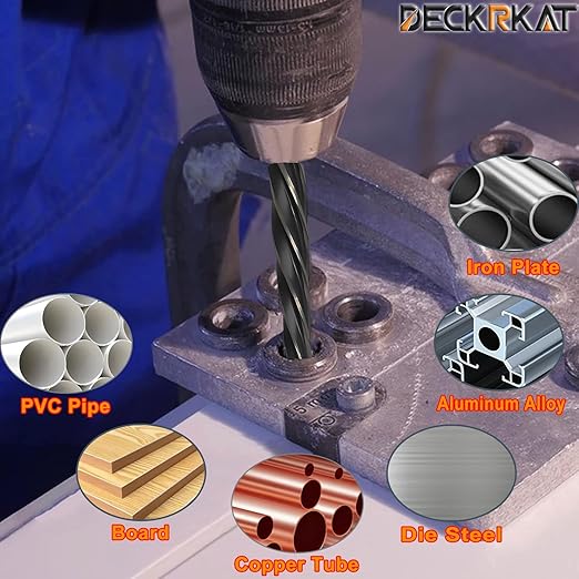 3/4" Reamer Drill Bit for Metal, M2 HSS Taper Reamer for Steel, Alloy, Wood, Plastic to Align, Enlarge Holes ??5-Spiral Flutes, 1/2" Non-Slip Shank, 19mm Car Reamer, Bridge Construction Reamer.