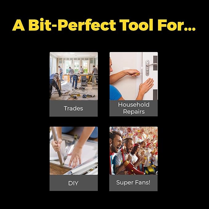 MEGAPRO짰 NHL짰 Team Edition Multi-bit Screwdriver | Officially Licensed NHL짰 Gear | Durable, Ergonomic, Pro-Grade Screwdriver (Pittsburg Penguins짰)