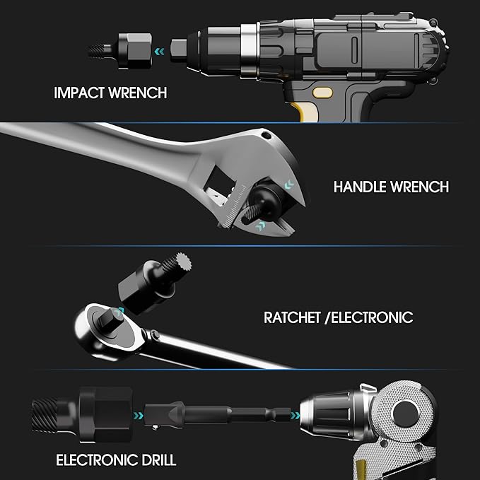 27-Pieces Twist socket & Stud extractor for Damaged, Frozen, Studs, Rusted, Rounded-Off Bolts, Nuts & Screws, Cr-Mo Steel