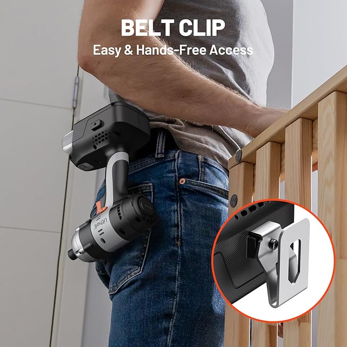 Litheli 20V Cordless Impact Driver, 1593 in-lbs Max Torque, 1/4 in. Hex Power Drill/Driver with Battery